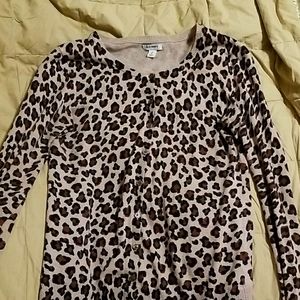Old Navy - Leopard Print Cardigan Button Sweater